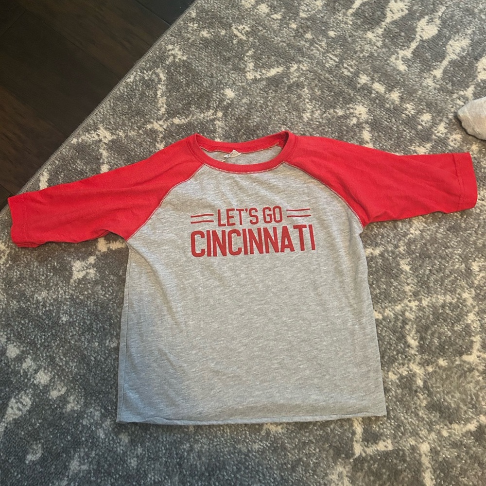 Let’s Go Cincinnati baseball style tee - youth small